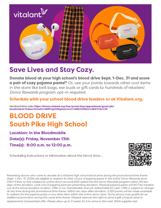 spsd sphs blood drive oct 2026