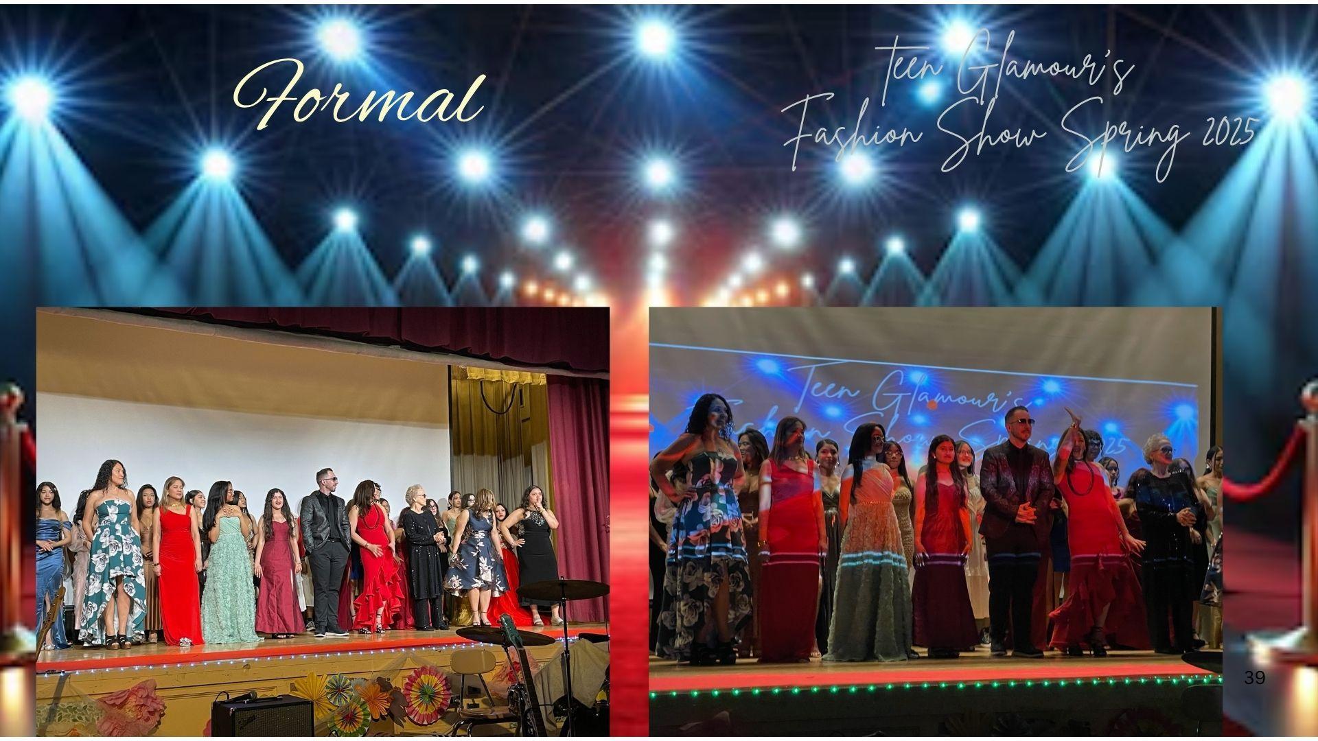 images from formal wear during a fashion show