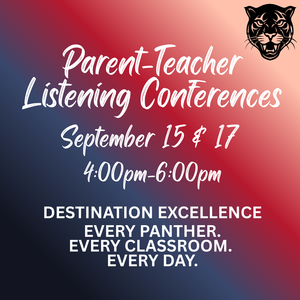 Conferences September 15 & 17 from 4:00 - 6:00 pm