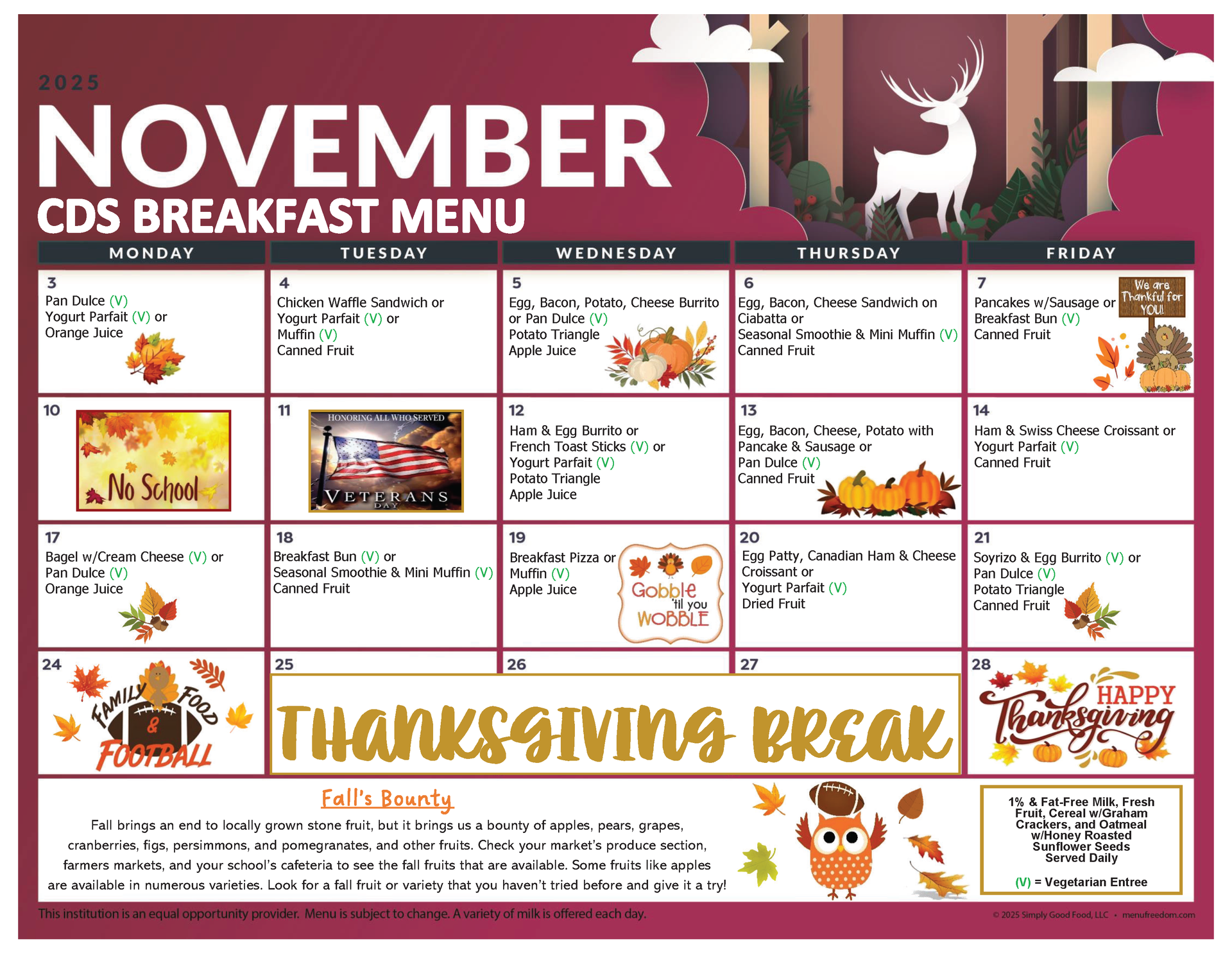 CDS Breakfast Menu (click to view)