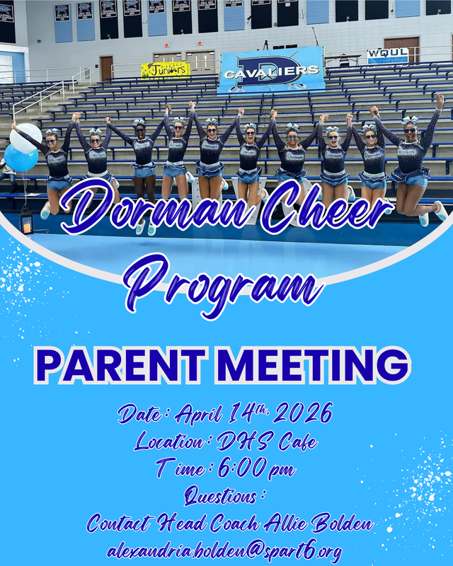 Dorman Cheer Parent Meeting Featured Photo