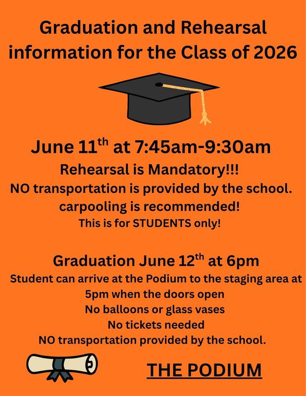 Graduation and Rehearsal informaiton for the Class of 2026 (1).jpg