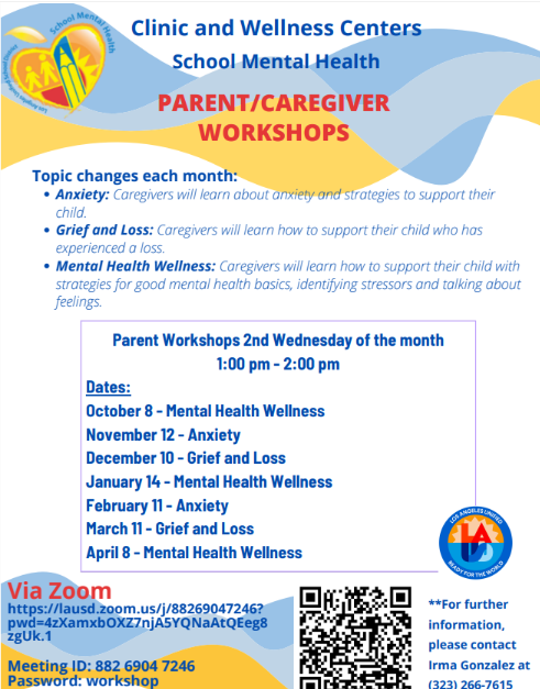 Clinic & Wellness Parent Workshops English