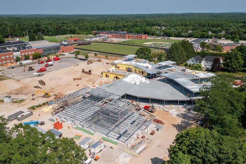 aerial photos of construction progress
