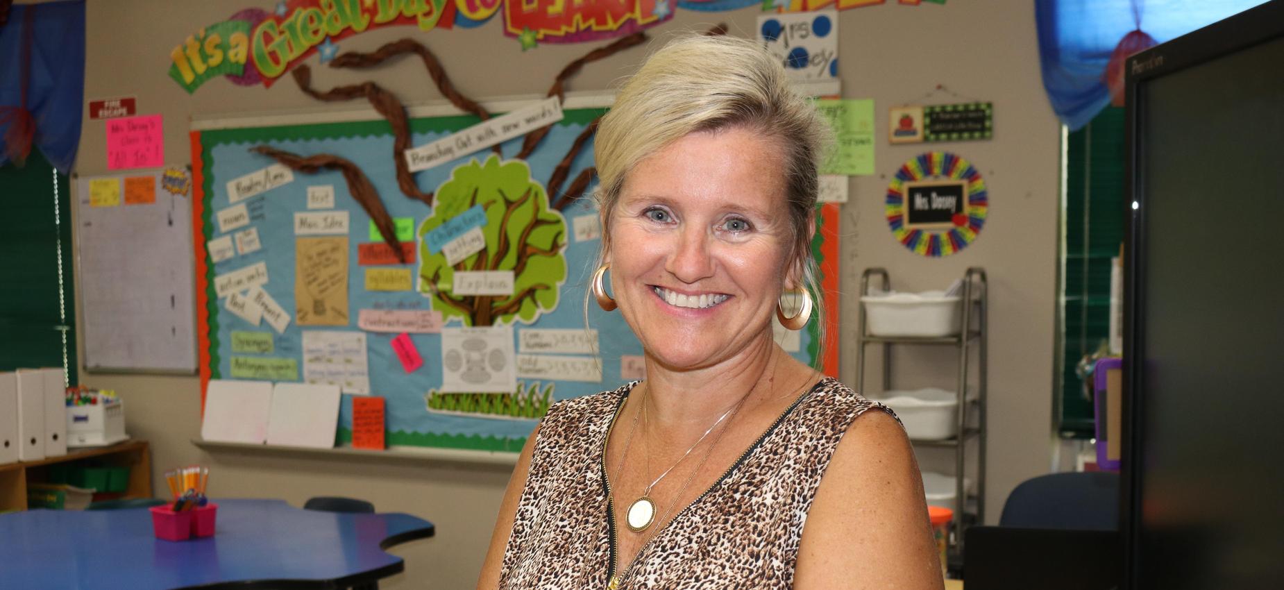 teacher smiling