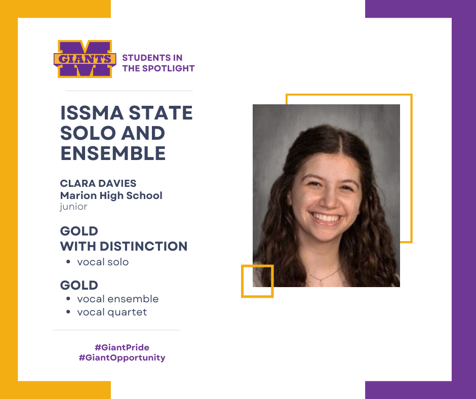 promo graphic - ISSMA State Solo & Ensemble 2026 - Clara Davies - MHS