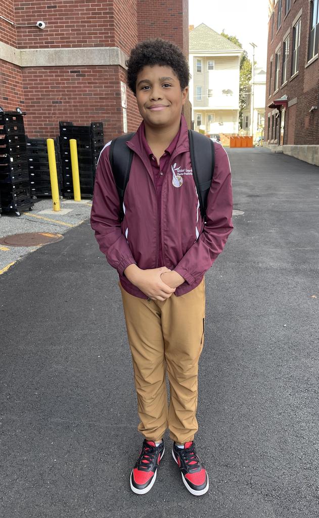 male student in GLCPS uniform jacket