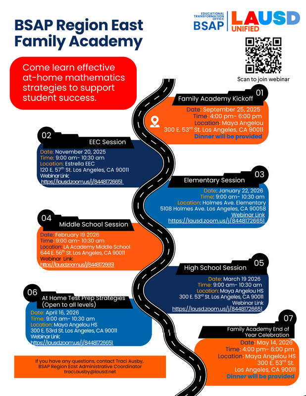 Region East BSAP Family Academy KickOff