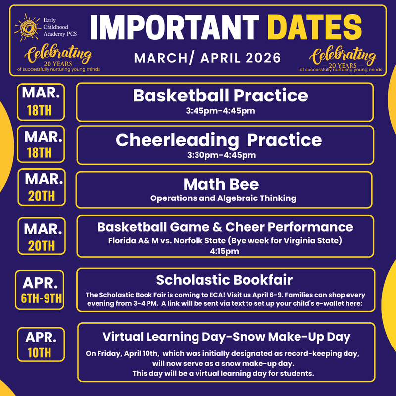 Weekly Guide to Key Dates & Events Featured Photo