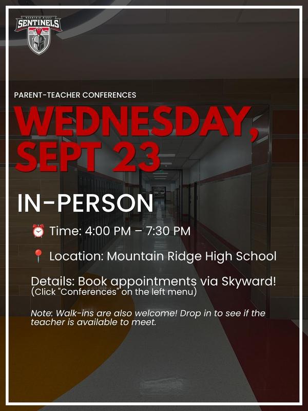 PTC is in person, schedule on Skyward!