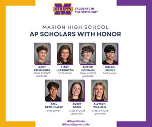 promo graphic - AP Scholars w/Honor, MHS, 2025-26