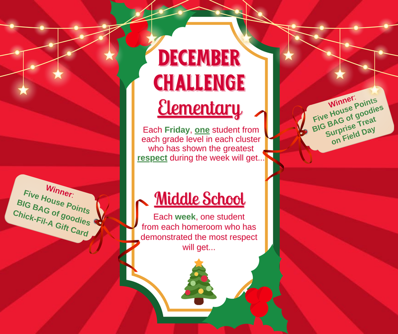 December Challenge at Western Academy Charter School!