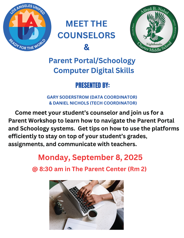 Meet the Counselors and Learn about the Parent Portal/Schoology Featured Photo