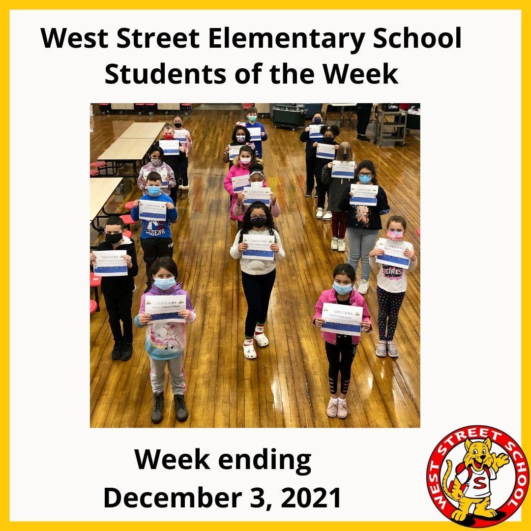 students of the week at West Street School