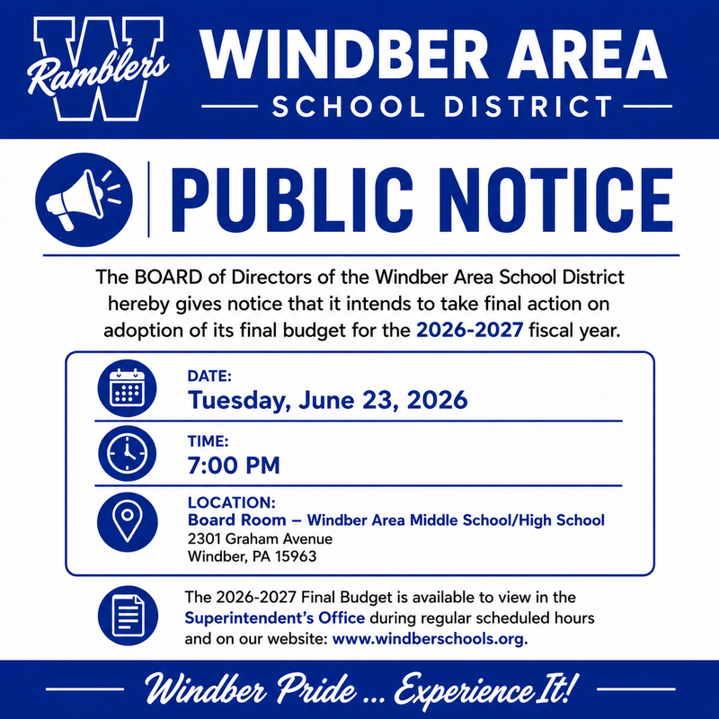 Budget Notice