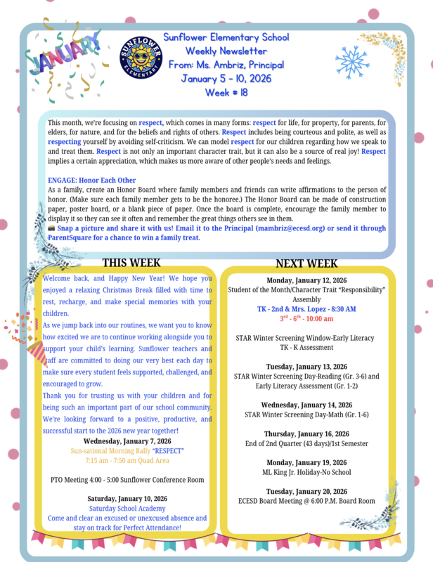 Sunflower Weekly Newsletter Week #18 Featured Photo