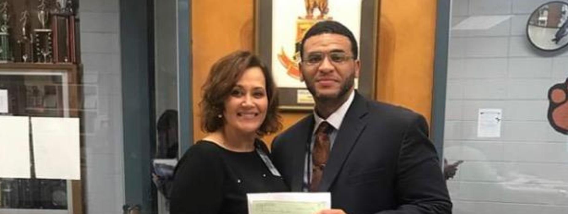 Check donation to school
