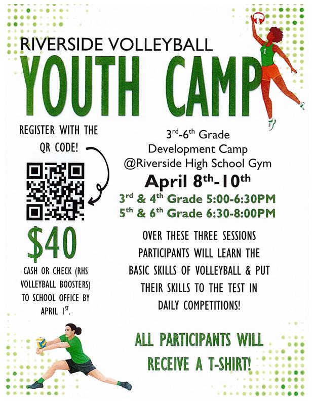 ATTENTION 3rd & 4th Graders: Riverside Volleyball Youth Camp