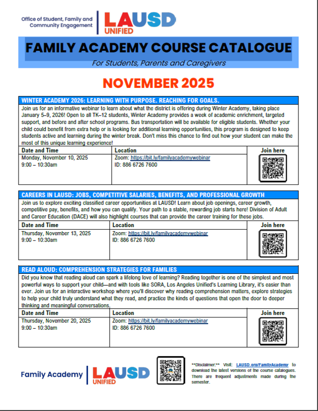 FAMILY ACADEMY COURSE