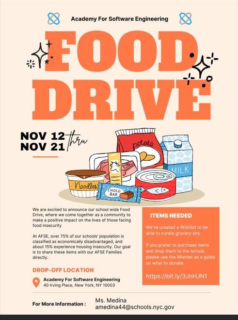 AFSE Food Drive Featured Photo