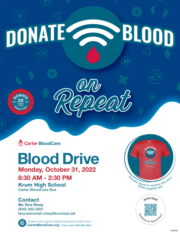 NHS Blood Drive Happening October 31! Featured Photo