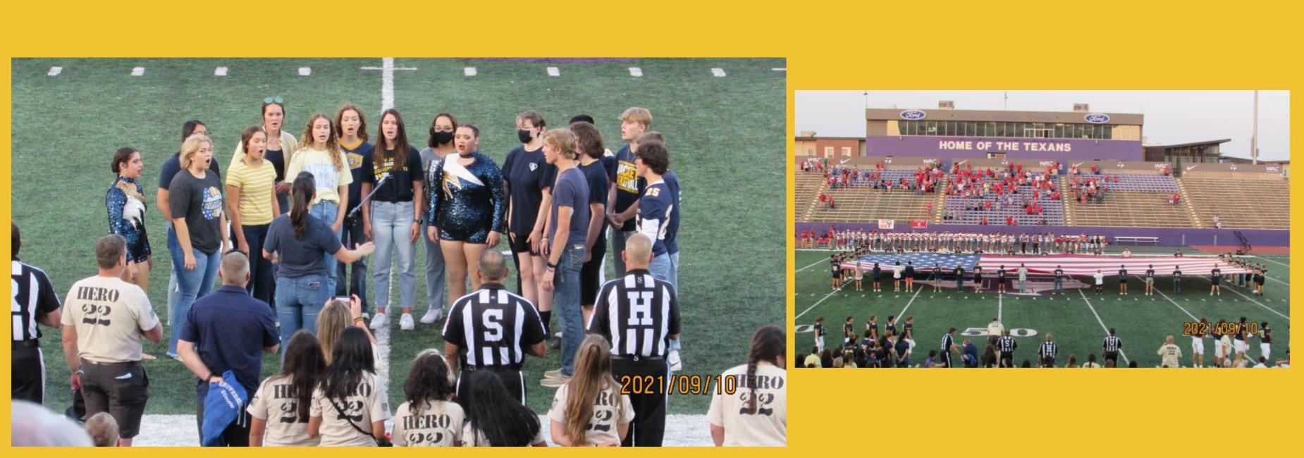 choir at football game