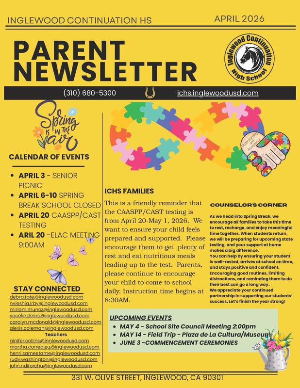 April 2026 Parent Newsletter