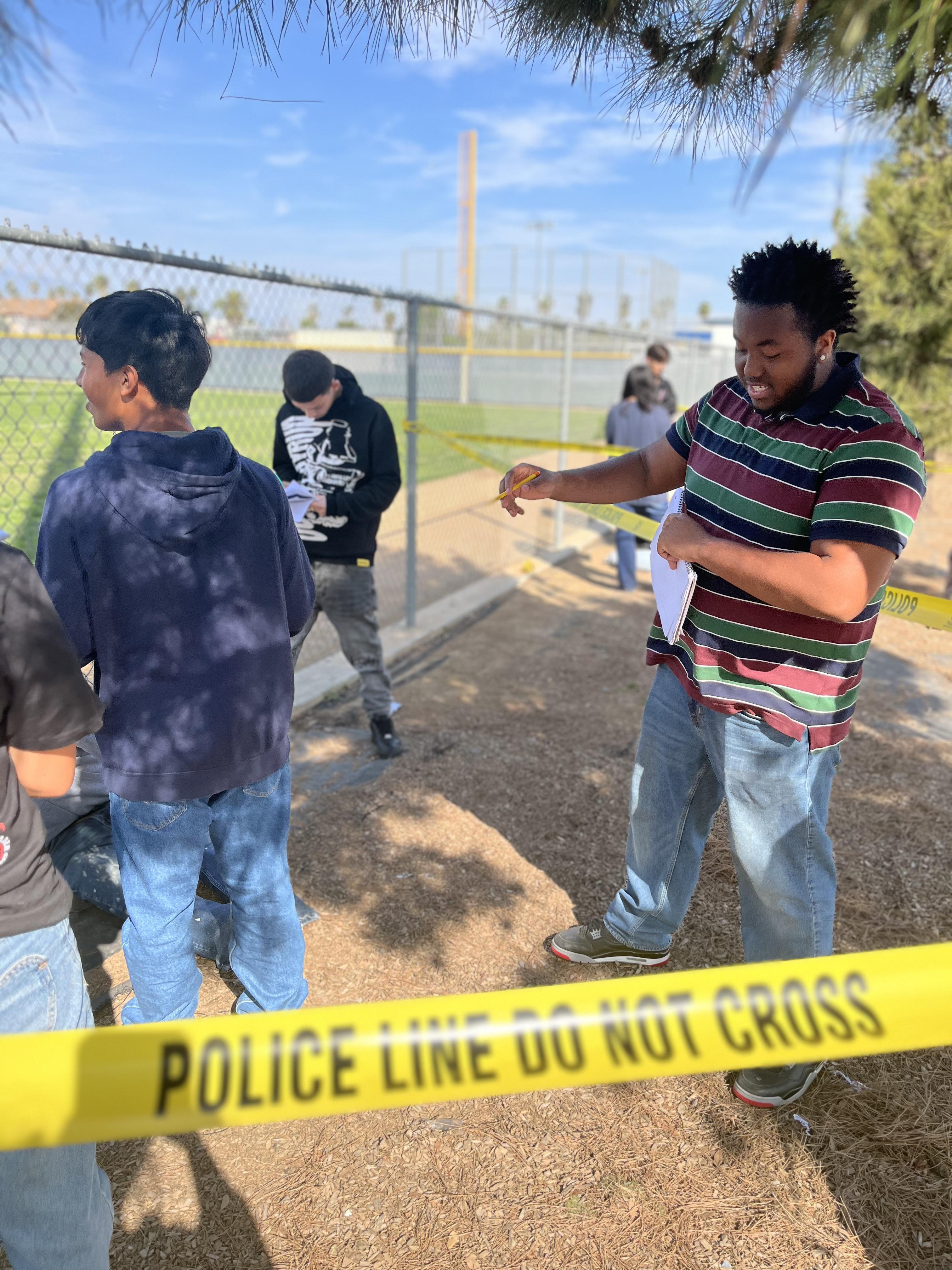 Garey students in CTE law enforcement class