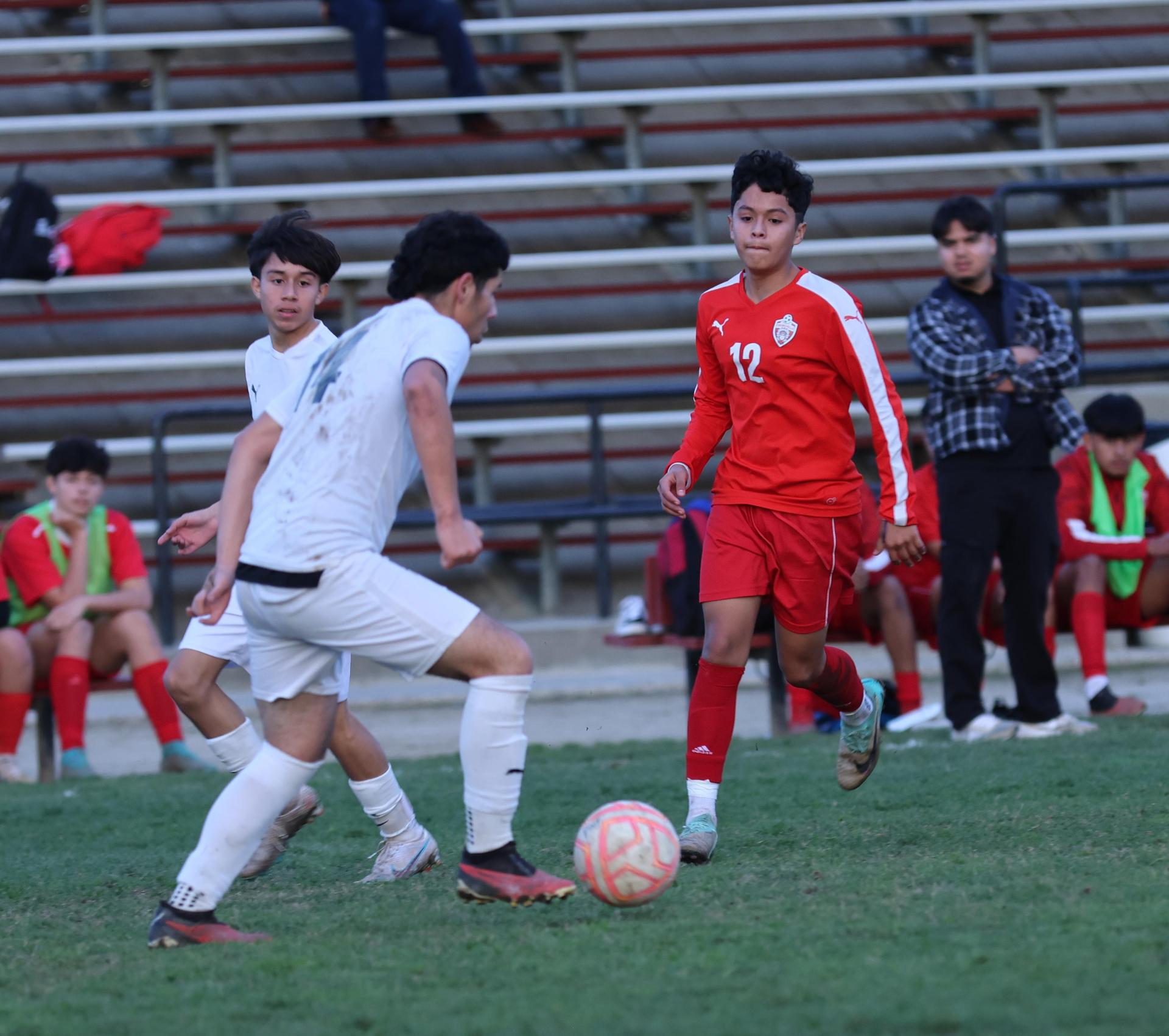 junior varsity boys playing soccer against washington union