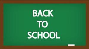 Chalkboard w/words Back to School