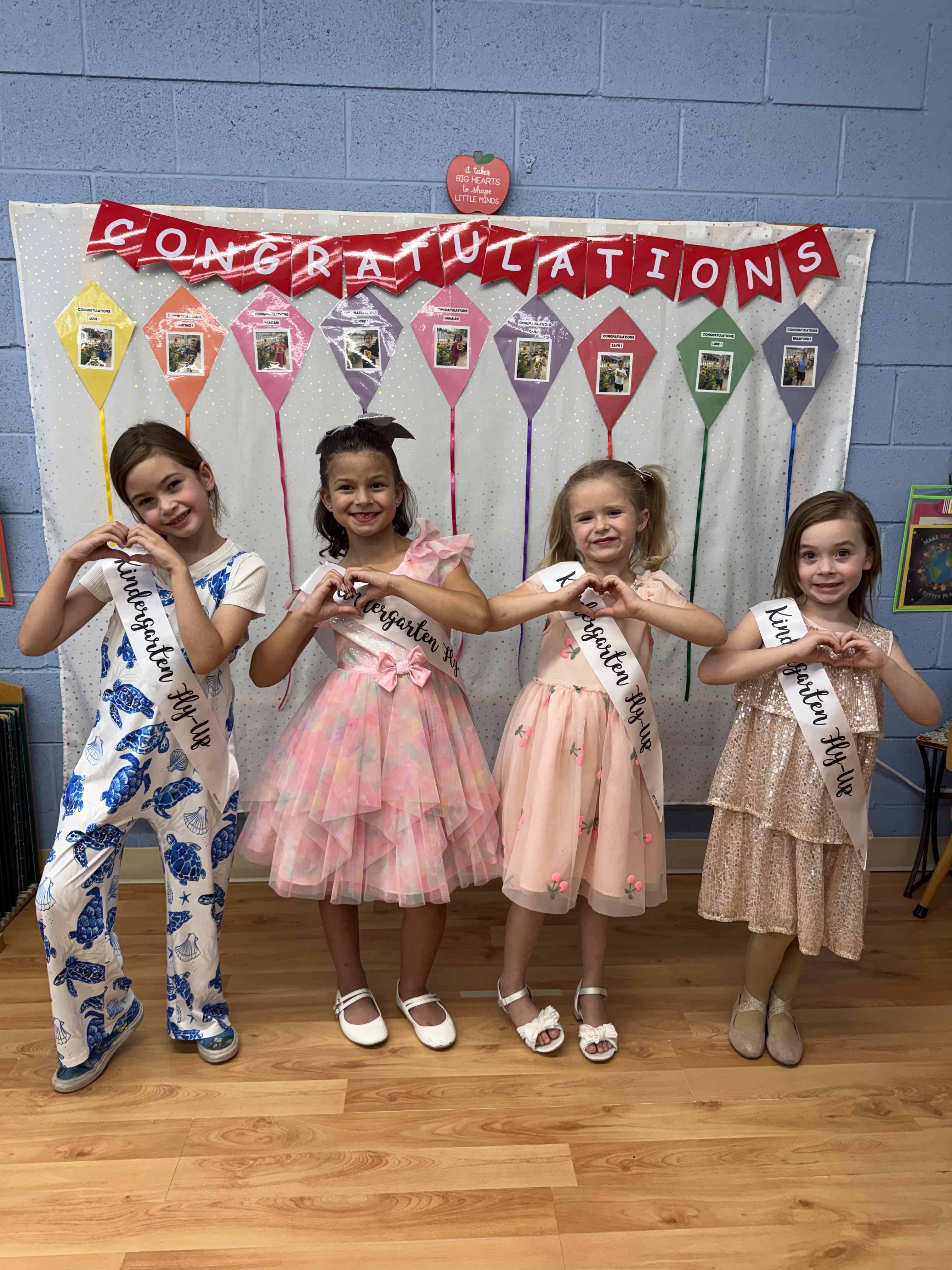 Kindergaten students fly-up