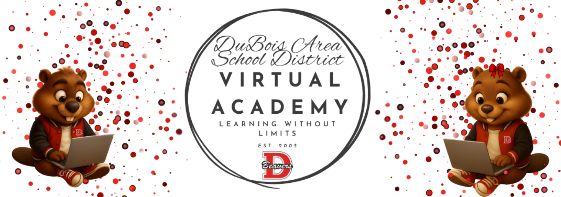 Decorative banner for DuBois Area School District Virtual Academy.