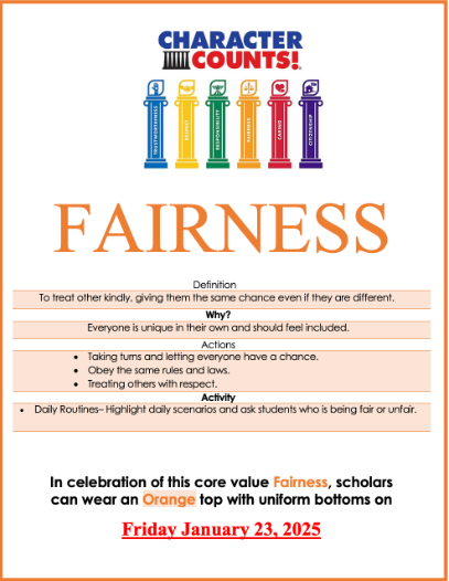 Character Counts: Orange for Fairness