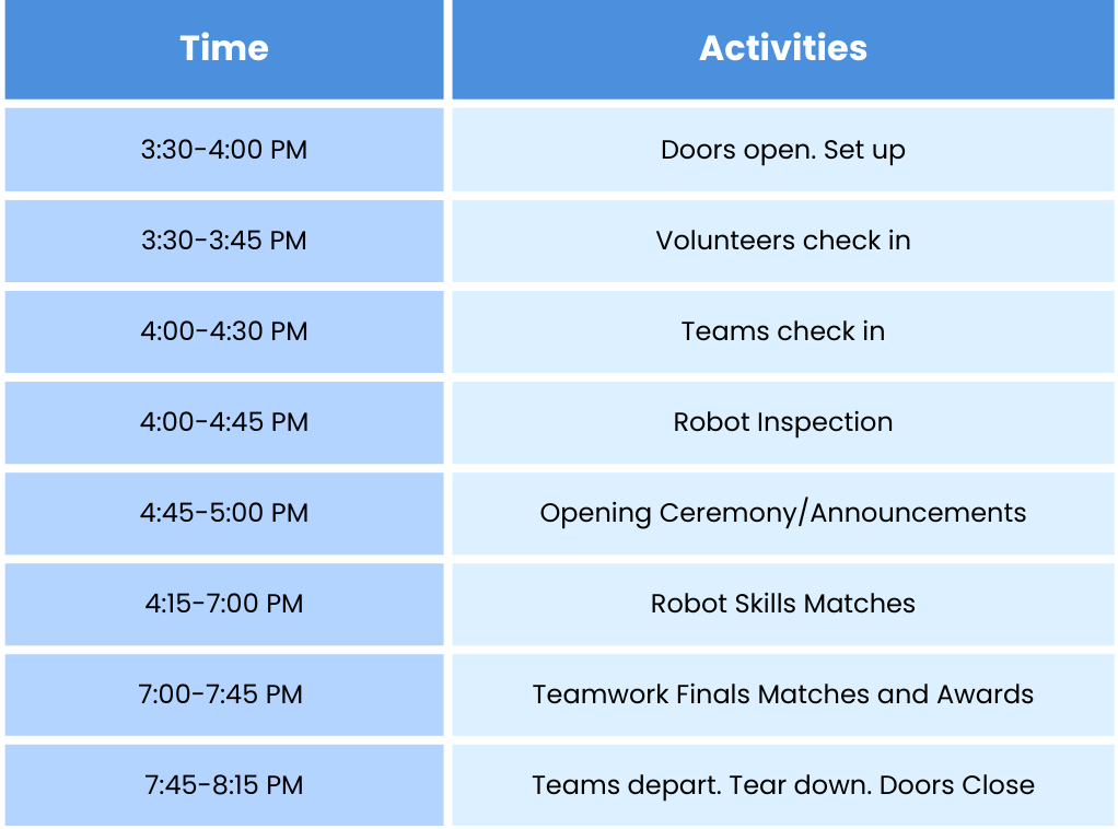 Sample League Championship Schedule