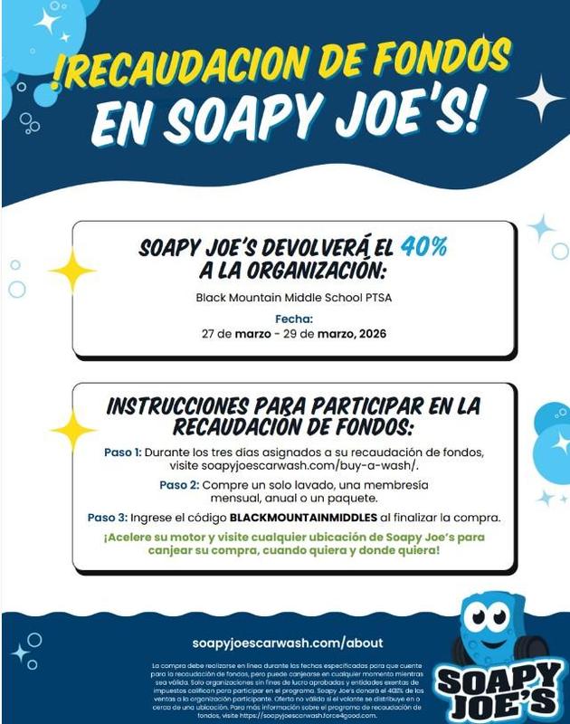Recaudacion de Fondos en Soapy Joe's!