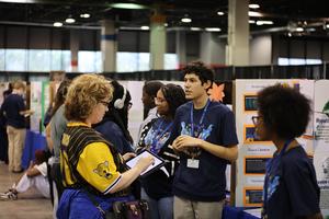 Students presenting at STEMCON