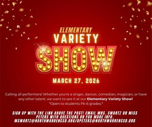 Variety Show March 27, 2026 at North Warren CSD