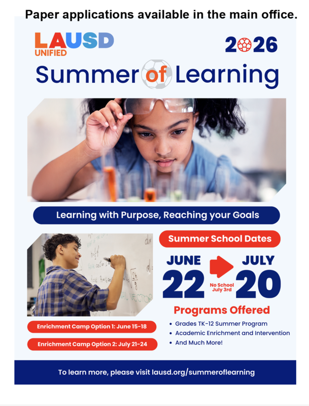 LAUSD 2026 Summer of Learning