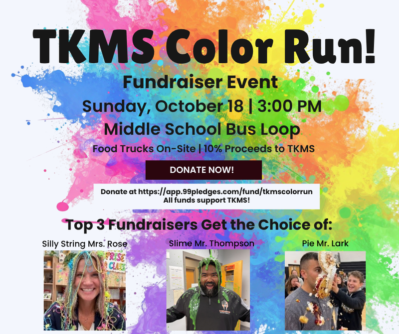TKMS Color Fun Run poster announcing event.