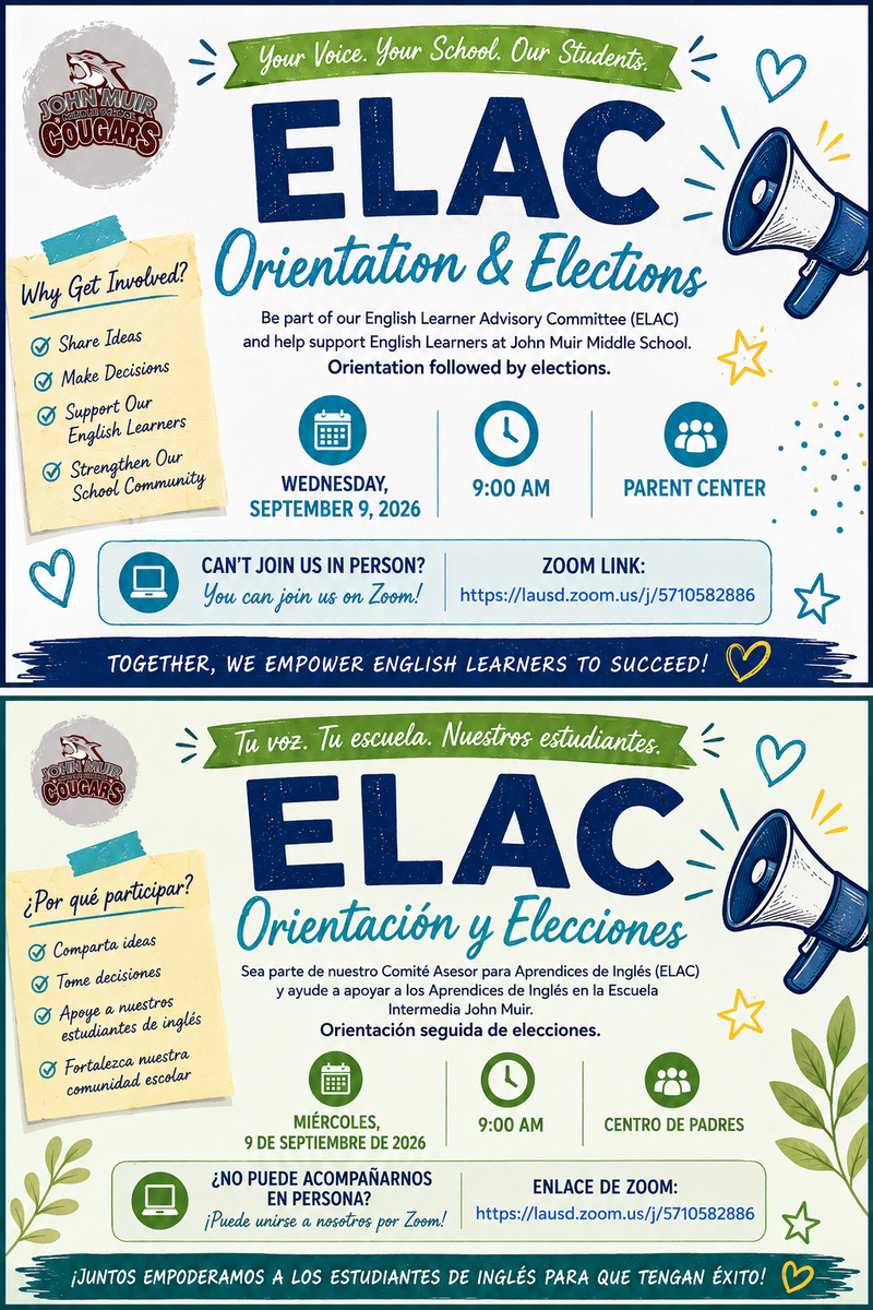 Flyer ELAC Orientation and Elections