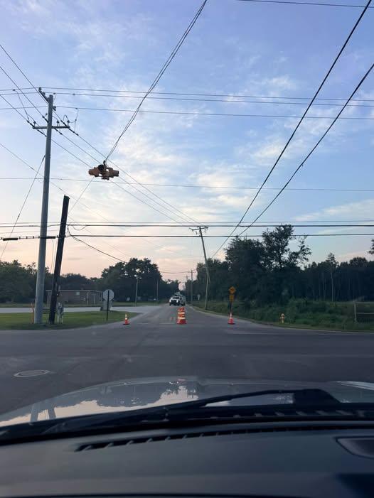 NOTICE: Expect delays Henderson and North Street at the 4-way stop. The road is being reported as closed south of the stop sign.  Photo credit: Angel Fortenberry