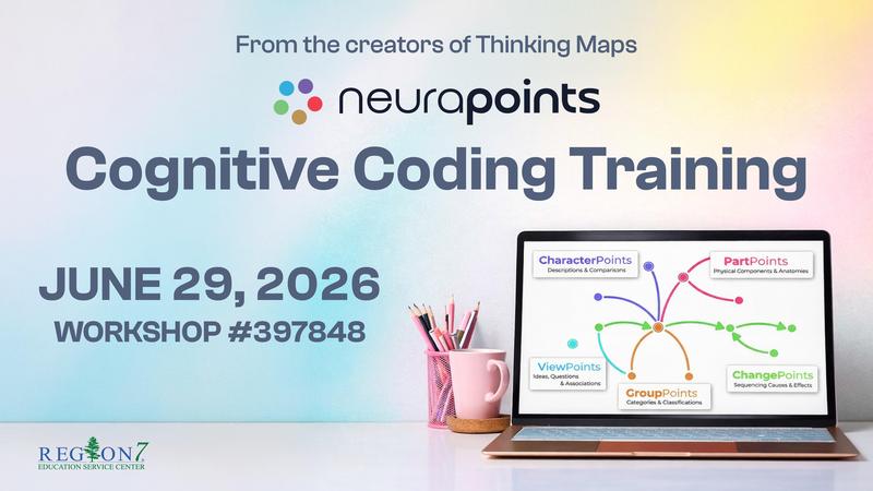 NeuraPoints Cognitive Coding Training workshop graphic with date June 29, 2026 and laptop visual