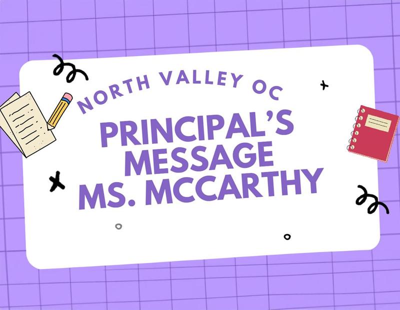 Principal's Message Ms. McCarthy