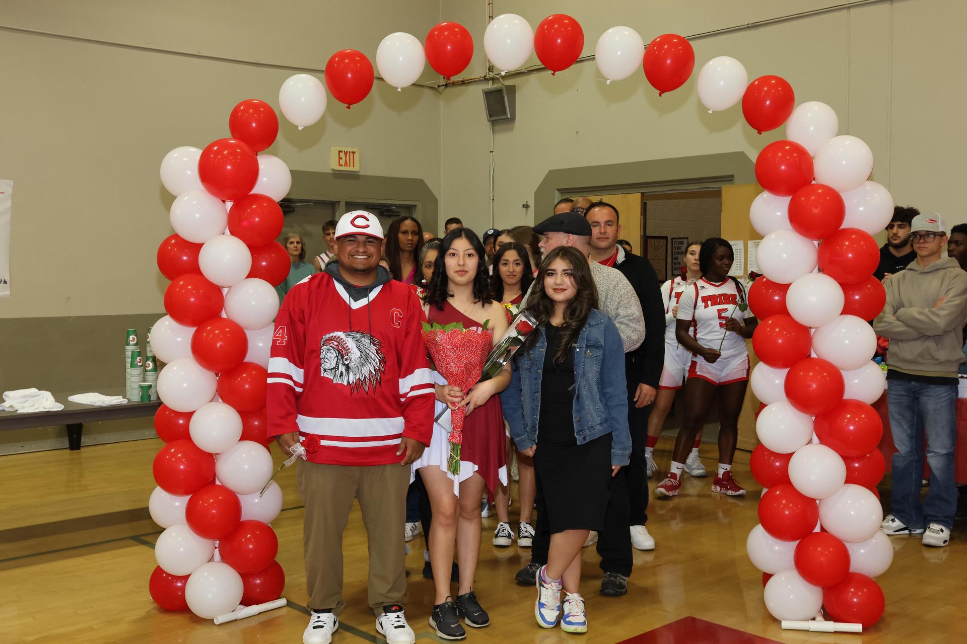 seniors posing with their escorts