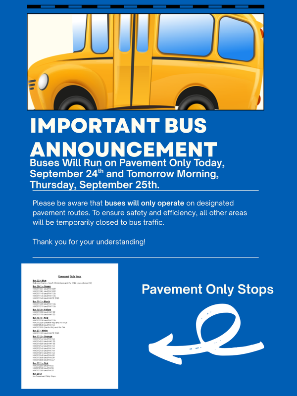 Bus Routes Pavement Only