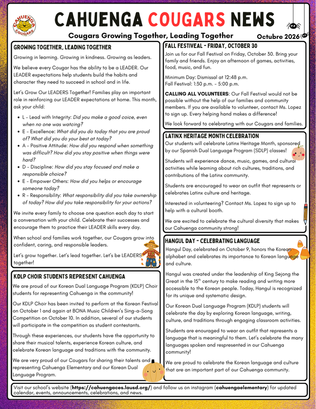 October Newsletter 2