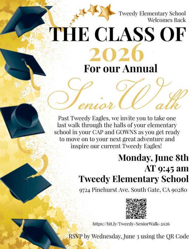 Senior walk invite for previous students