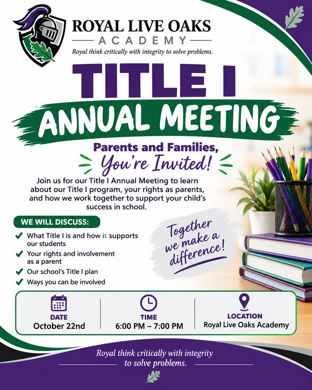 Annual Title 1 Meeting Featured Photo