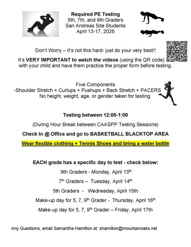 PE Testing flyer