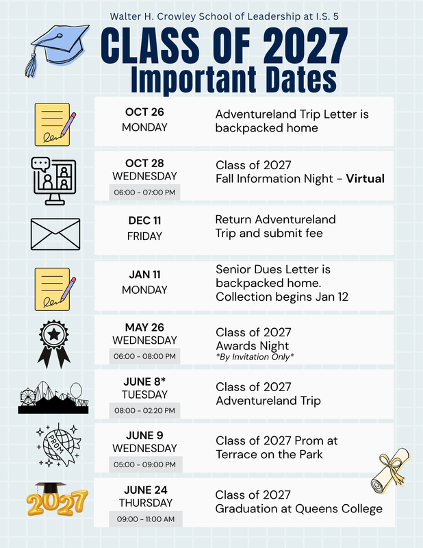 Class of 2027 dates